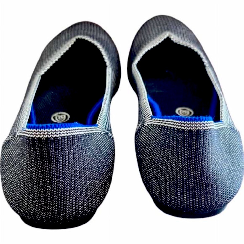 Rothy's Black And White Rounded Toe Flats Size 10 - Picture 2 of 5
